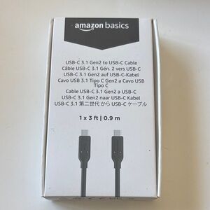 Amazon Basics USB-C 3.1 Gen2 Cable - Black